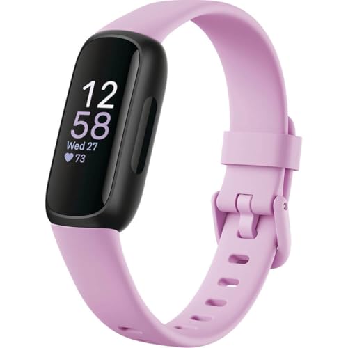 Fitbit Inspire 3 Health &-Fitness-Tracker with Stress Management, Workout Intensity, Sleep Tracking, 24/7 Heart Rate and more, Lilac Bliss/Black, One Size (S & L Bands Included) - Image 2