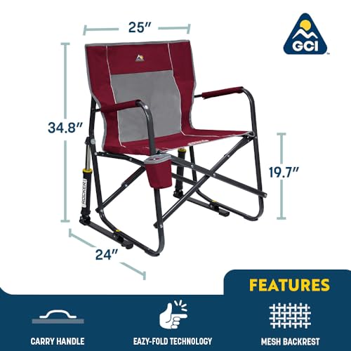 GCI Outdoor Freestyle Rocker Outdoor Rocking Chair with Beverage Holder - Image 3