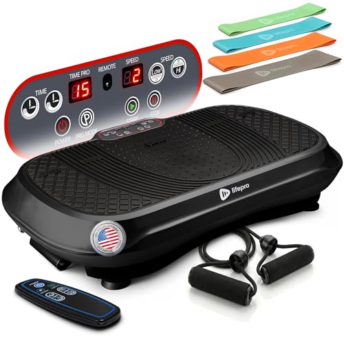 Lifepro Waver Vibration Plate Exercise Machine – High-Intensity Vibration Plate for Lymphatic Drainage – Full-Body Workout Vibrating Platform with Loop Bands – Fitness Equipment for Strength & Toning - Image 2