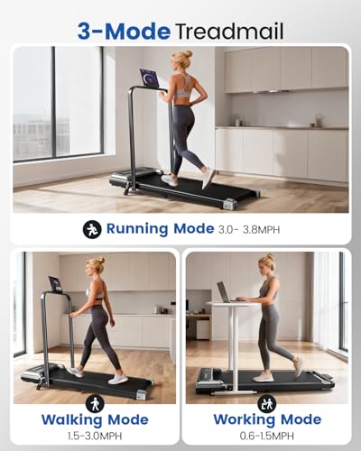 Walking Pad Treadmill with Handle Bar and Adjustable Incline, Compact Portable Treadmills for Home Office, 2.5HP Quiet Anti-Slip Under Desk Treadmills, 0.6-3.8 MPH Remote Speed Control, 265 LBS - Image 7