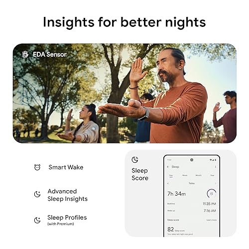 Fitbit Charge 6 Fitness Tracker with Google apps, Heart Rate on Exercise Equipment, 6-Months Premium Membership Included, GPS, Health Tools and More, Obsidian/Black, One Size (S & L Bands Included) - Image 6