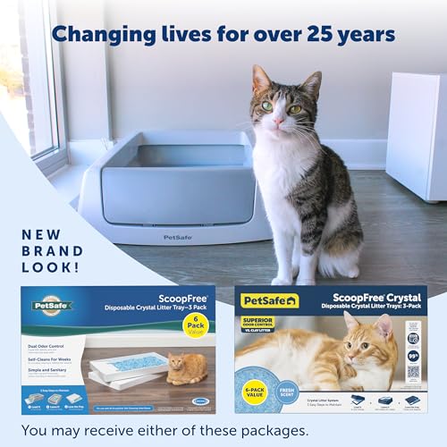 PetSafe ScoopFree Disposable Crystal Cat Litter Tray - Easy Cleaning Box - Refill Tray for Automatic Litter Box - Fresh Scent - 4.3 lb Bags - 6 Pack - Image 8