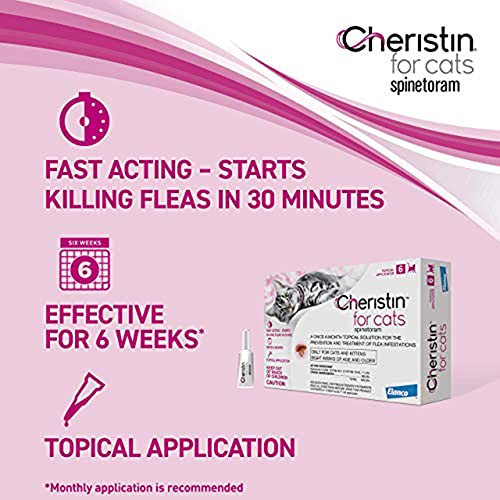 Cheristin Flea Treatment & Prevention for Cats | Fast acting topical flea treatment for cats over 1.8 lbs | 6 Count - Image 4
