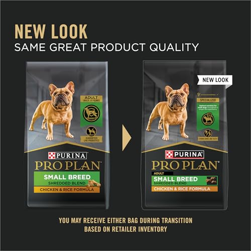 Purina Pro Plan Small Breed Dog Food Shredded Blend Chicken and Rice Formula With Guaranteed Live Probiotics - 34 lb. Bag - Image 3