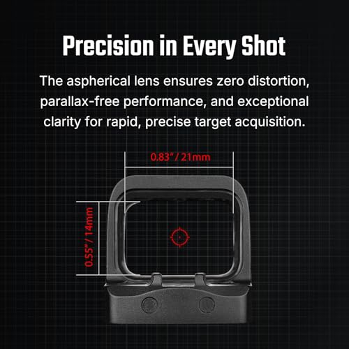 OSIGHT SE Enclosed Micro Red Dot Sight - RMSc/K Footprint Compatible | 2 MOA Dot & 32 MOA Circle Dual Reticle System | Durable Compact Reflex Sight - Image 5
