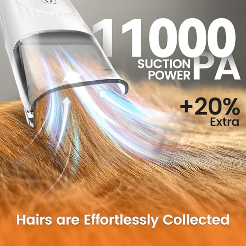 oneisall Dog Grooming Vacuum, Pet Grooming Vacuum with Clipper Nail Grinder, 1.5L Dust Cup Dog deshedding Brush with 7 Tools for Shedding Pet Hair, Home Cleaning(Blue) - Image 5