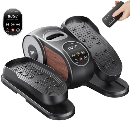 MERACH Under Desk Elliptical Machine, Leg Exerciser While Sitting for Seniors with Remote Control & 12-Speeds, Quiet Portable Electric Seated Pedal Exerciser Machine for Home Office (Black) - Image 2