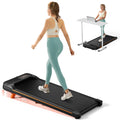 Abonow Walking Pad, Under Desk Treadmill with Incline for Home Office 2.5HP Portable Walking Treadmill with 265 Lbs Weight Capacity Walking Machine, Remote Control, LED Display - Black Orange - Image 1