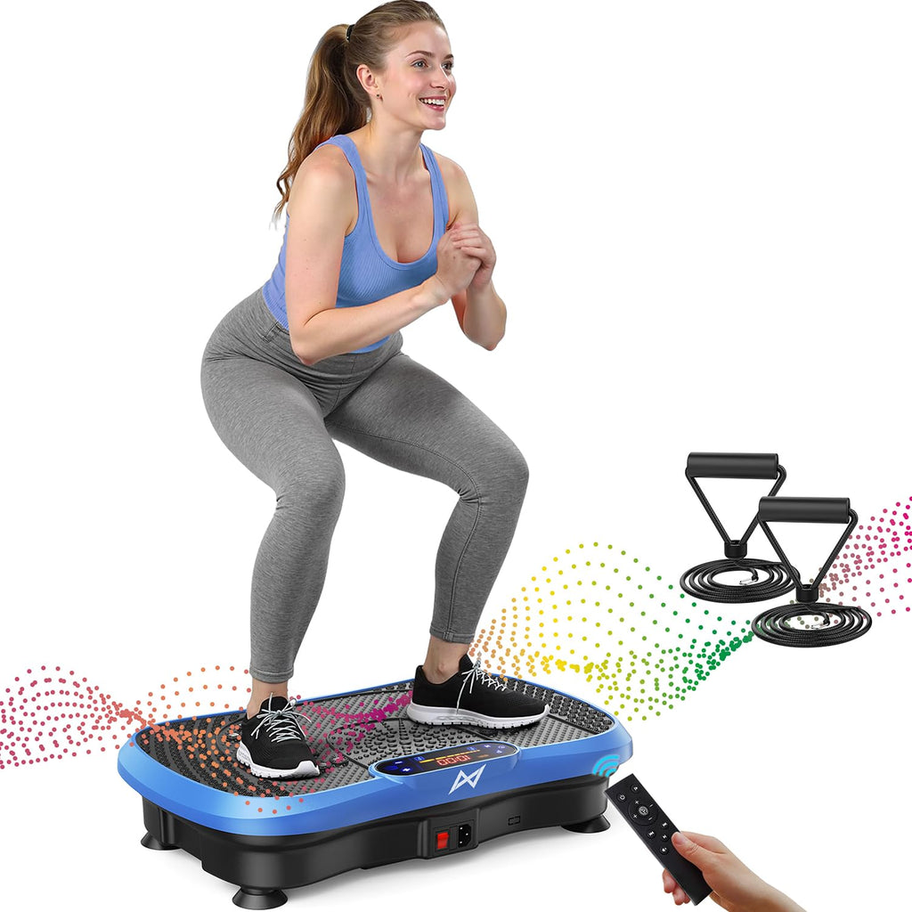 AXV Vibration Plate Fitness Platform Exercise Machine Vibrating Shaking Full Body Shaker Workout Vibrate Stand Shake Board Sport for Weight Loss Fat Burner for Gym Home Office - Image 1