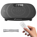 MERACH Vibration Plate Exercise Machine, Curved Vibration Plate for Lymphatic Drainage Weight Loss, Vibrating Plate with Real-Time Calorie Tracking on LED Display, Workout Equipment for Home Women Men - Image 1