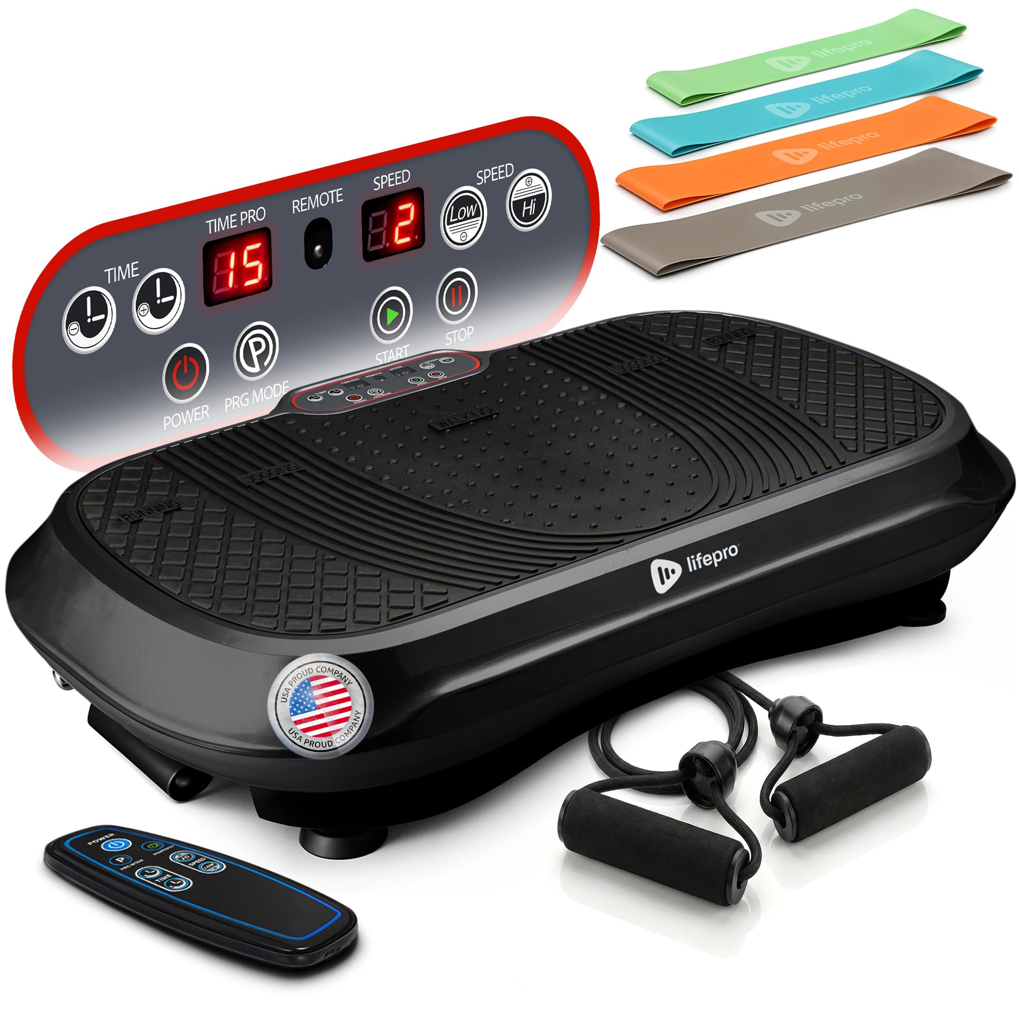 Lifepro Waver Vibration Plate Exercise Machine – High-Intensity Vibration Plate for Lymphatic Drainage – Full-Body Workout Vibrating Platform with Loop Bands – Fitness Equipment for Strength & Toning - Image 1