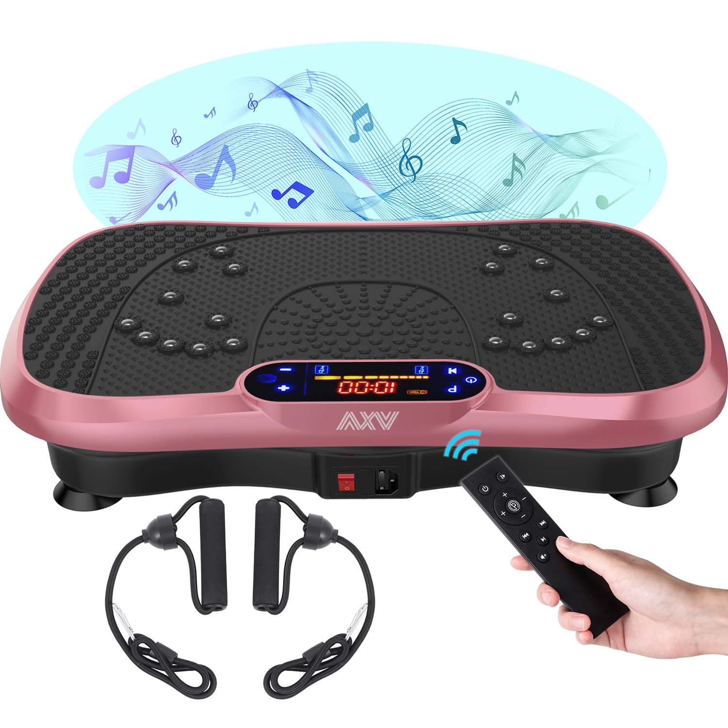 AXV Vibration Plate Fitness Platform Exercise Machine Vibrating Shaking Full Body Shaker Workout Vibrate Stand Shake Board Sport for Weight Loss Fat Burner for Gym Home Office - Image 1
