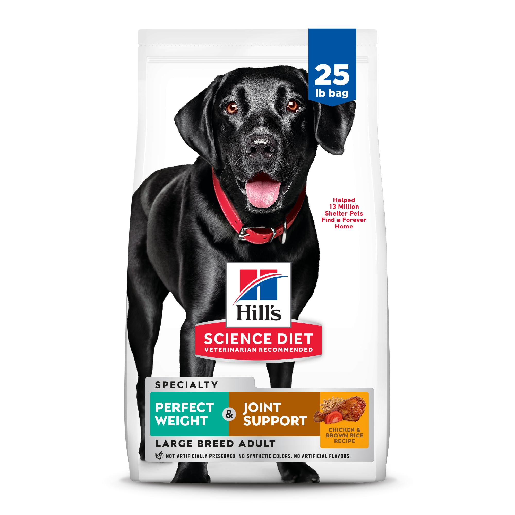 Hill's Science Diet Adult Perfect Weight & Joint Support Large Breed Dry Dog Food, Chicken, 25 lb. Bag - Image 1