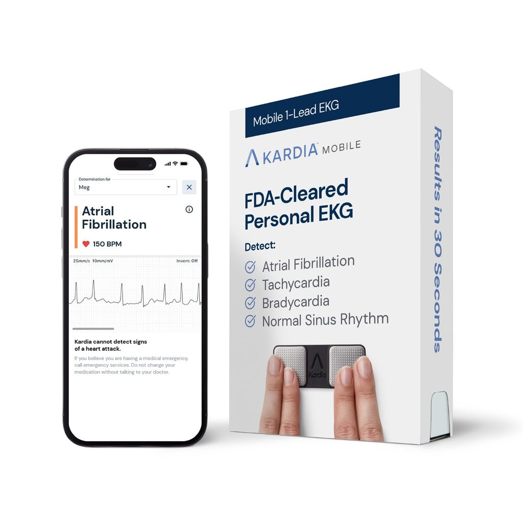 KardiaMobile 1-Lead EKG Monitor, Medical-Grade FDA-Cleared Personal Heart Monitor, Detects Normal, AFib & Arrhythmias, 30 Second Results, Works with Most Smartphones, HSA&FSA Eligible - Image 1